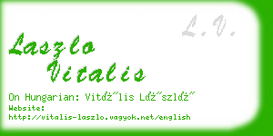 laszlo vitalis business card